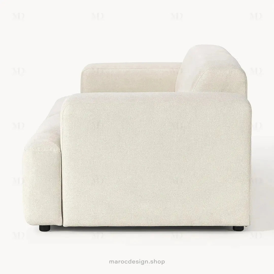 MELVANA 2 places Large / Blanc Cassé | Maroc Design-canapé, fauteil, Pouf, Meridienne-Maroc Design-Maroc Design