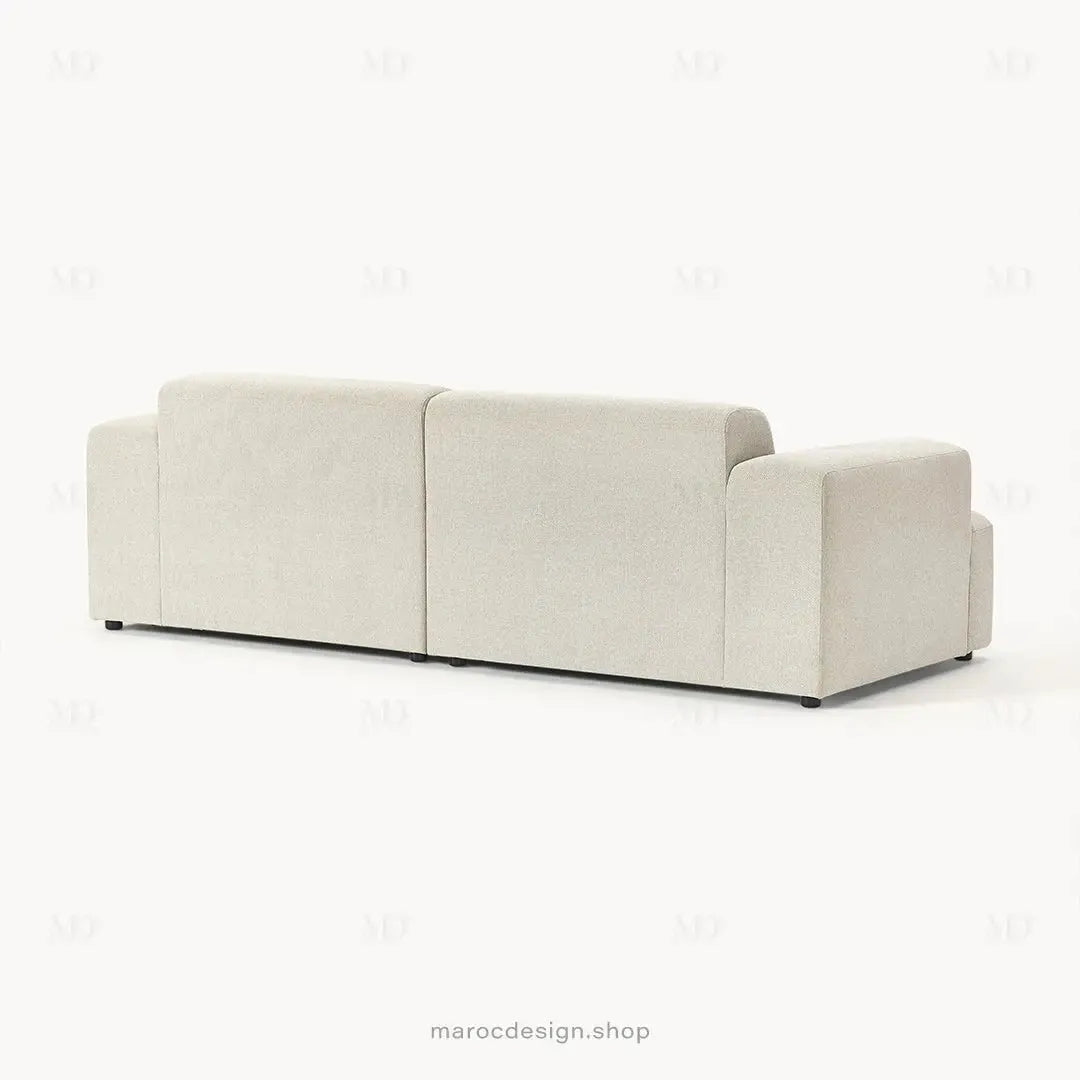 MELVANA Canapé 2 Places Beige Naturel – Confort Épuré & Design Apaisant | Maroc Design-canapé, fauteil, Pouf, Meridienne-Maroc Design-Maroc Design