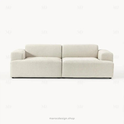 MELVANA Canapé 2 Places Beige Naturel – Confort Épuré & Design Apaisant | Maroc Design-canapé, fauteil, Pouf, Meridienne-Maroc Design-Maroc Design
