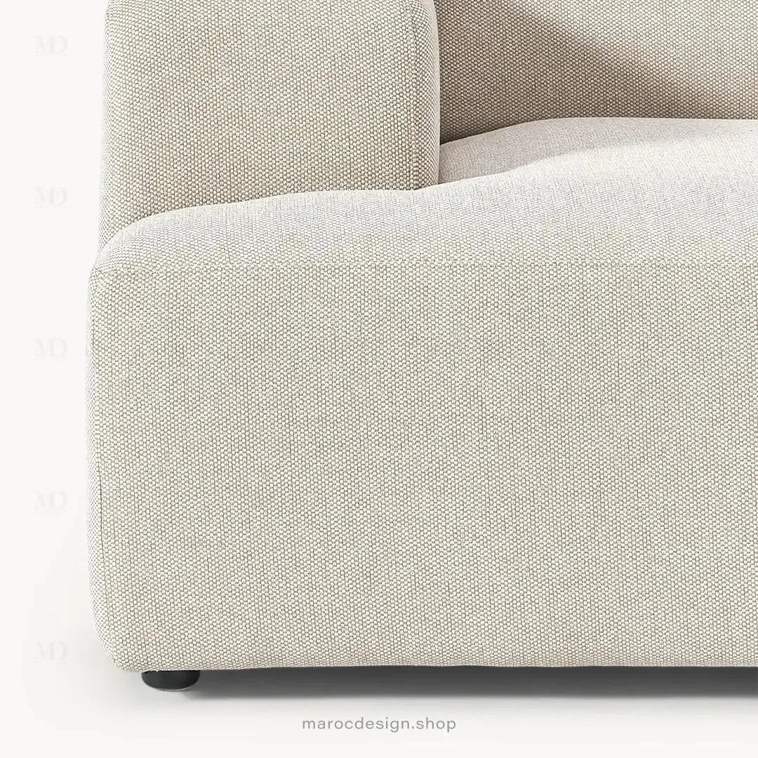 MELVANA Canapé 2 Places Beige Naturel – Confort Épuré & Design Apaisant | Maroc Design-canapé, fauteil, Pouf, Meridienne-Maroc Design-Maroc Design