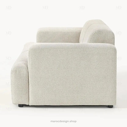 MELVANA Canapé 2 Places Beige Naturel – Confort Épuré & Design Apaisant | Maroc Design-canapé, fauteil, Pouf, Meridienne-Maroc Design-Maroc Design