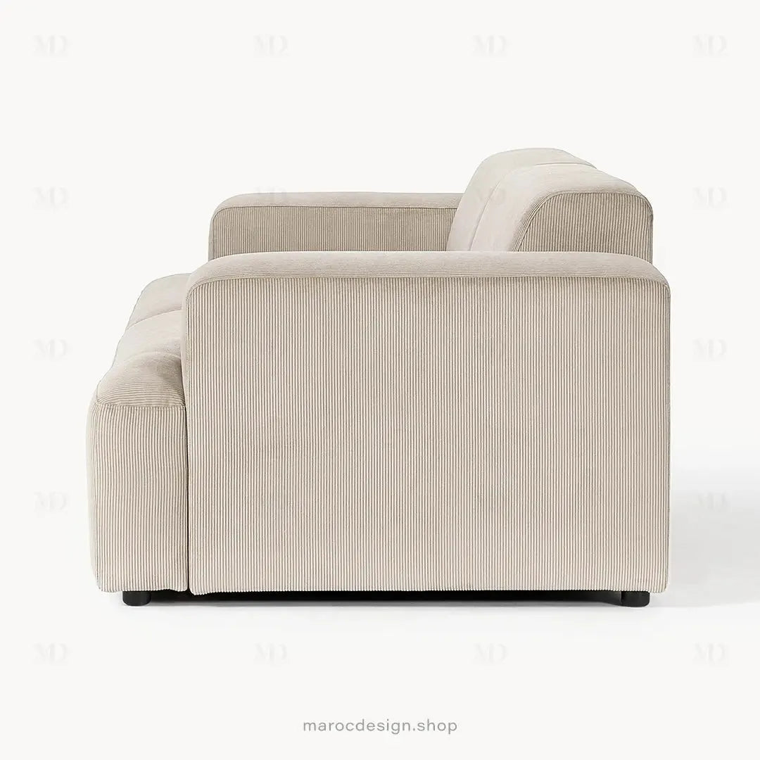 MELVANA Canapé 2 Places Large Beige – Élégance Moderne & Confort Raffiné | Maroc Design-canapé, fauteil, Pouf, Meridienne-Maroc Design-Maroc Design