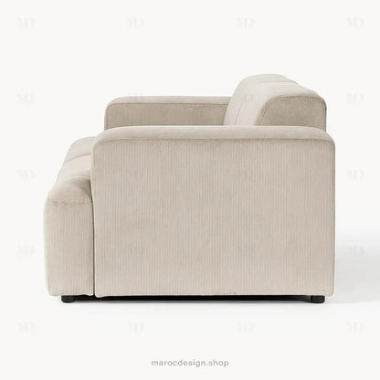MELVANA Canapé 2 Places Large Beige – Élégance Moderne & Confort Raffiné | Maroc Design-canapé, fauteil, Pouf, Meridienne-Maroc Design-Maroc Design