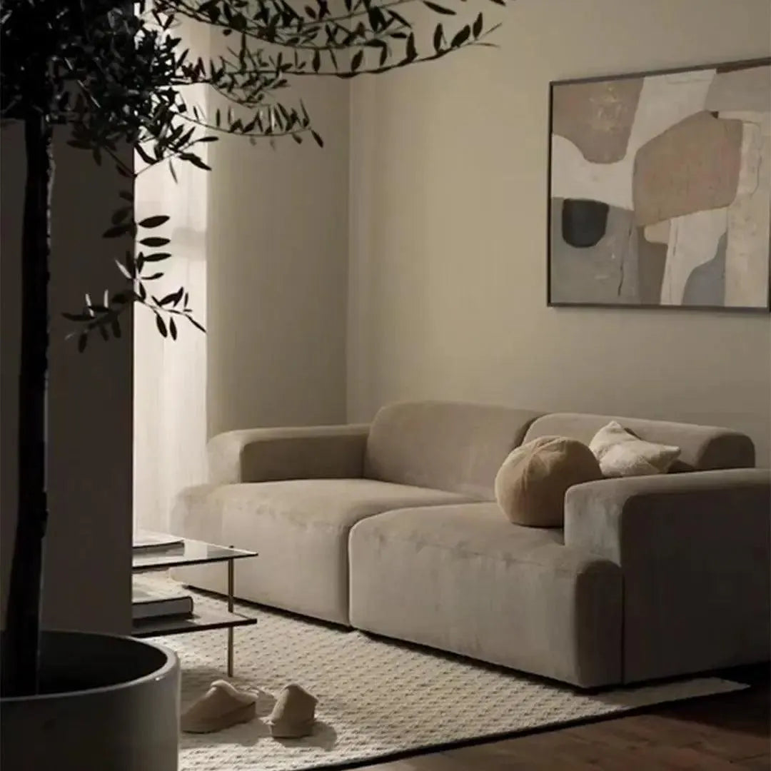 MELVANA Canapé 2 Places Large Beige – Élégance Moderne & Confort Raffiné | Maroc Design-canapé, fauteil, Pouf, Meridienne-Maroc Design-Maroc Design