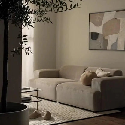 MELVANA Canapé 2 Places Large Beige – Élégance Moderne & Confort Raffiné | Maroc Design-canapé, fauteil, Pouf, Meridienne-Maroc Design-Maroc Design