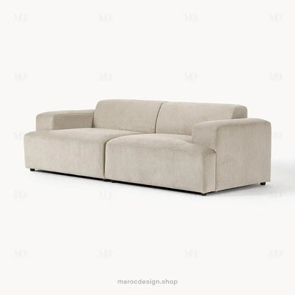 MELVANA Canapé 2 Places Large Beige – Élégance Moderne & Confort Raffiné | Maroc Design-canapé, fauteil, Pouf, Meridienne-Maroc Design-Maroc Design