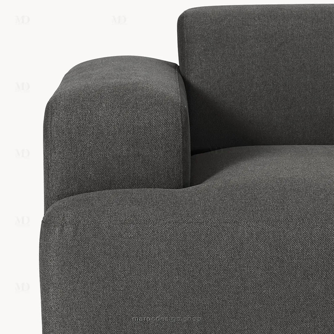 MELVANA - Canapé 2 Places Large Gris Anthracite | Maroc Design-canapé, fauteil, Pouf, Meridienne-Maroc Design-Maroc Design