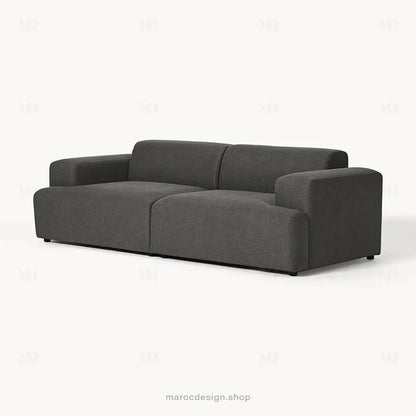 MELVANA - Canapé 2 Places Large Gris Anthracite | Maroc Design-canapé, fauteil, Pouf, Meridienne-Maroc Design-Maroc Design