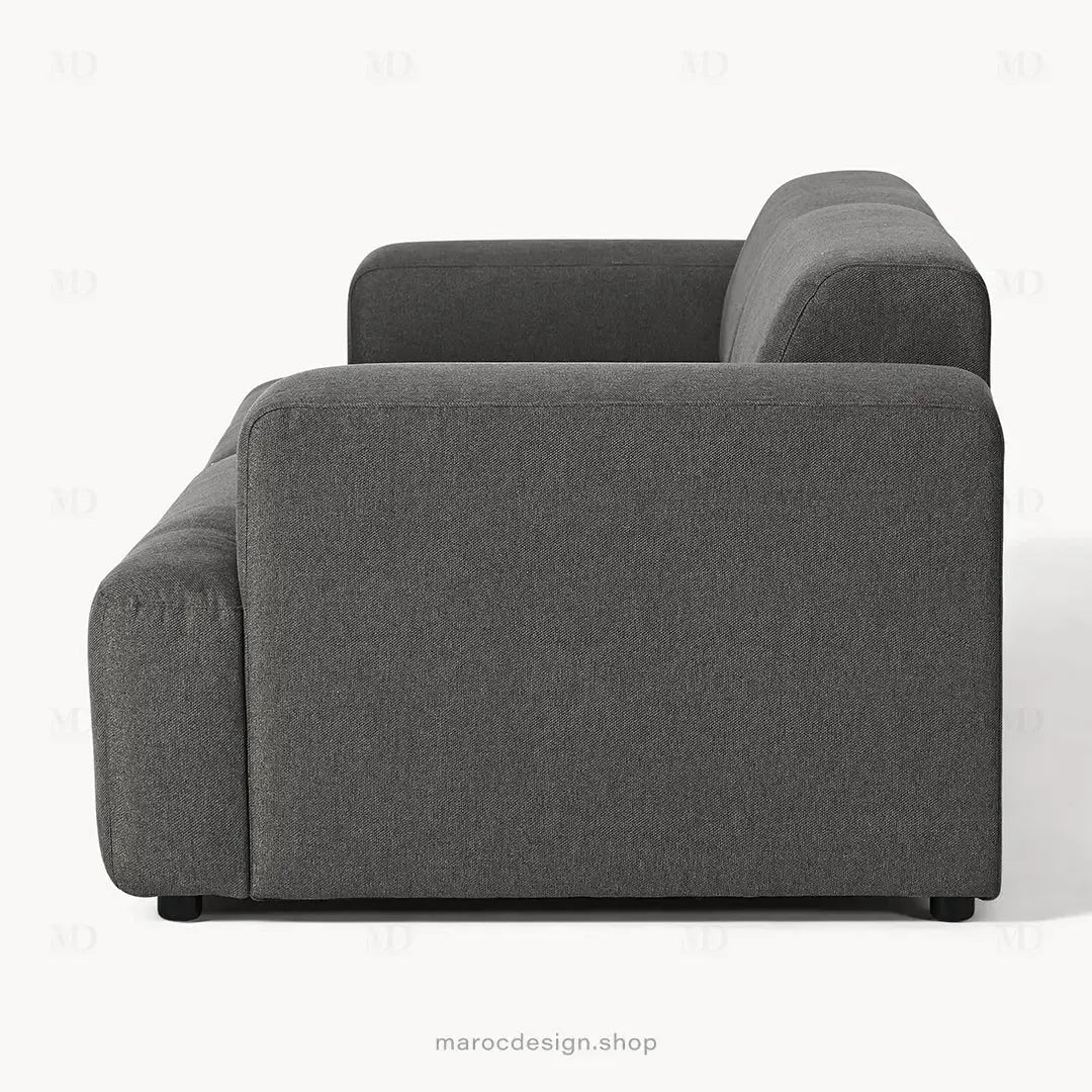 MELVANA - Canapé 2 Places Large Gris Anthracite | Maroc Design-canapé, fauteil, Pouf, Meridienne-Maroc Design-Maroc Design