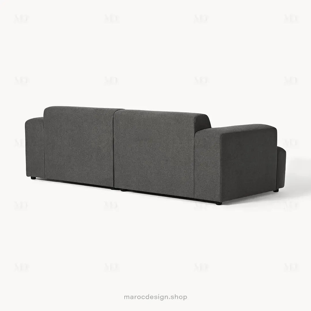 MELVANA - Canapé 2 Places Large Gris Anthracite | Maroc Design-canapé, fauteil, Pouf, Meridienne-Maroc Design-Maroc Design