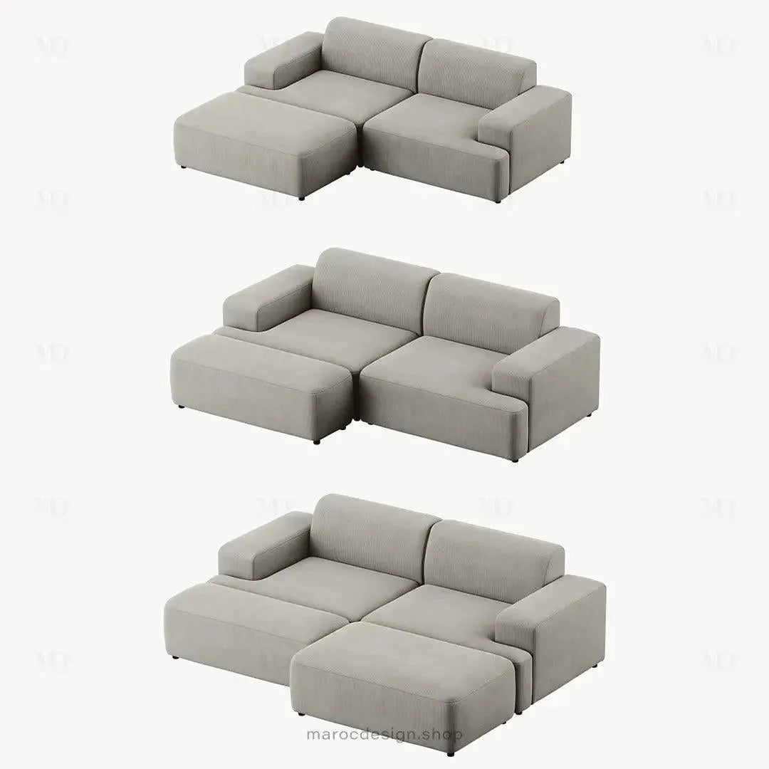 MELVANA Canapé 2 Places Large Gris – Design Moderne et Confort Haut de Gamme | Maroc Design-canapé, fauteil, Pouf, Meridienne-Maroc Design-Maroc Design
