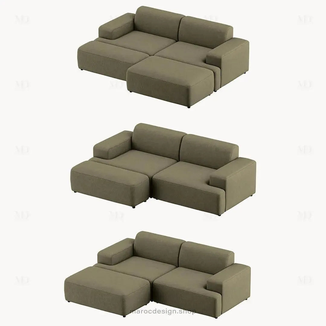 MELVANA Canapé 2 Places Large Vert Solitaire – Confort Nature & Design Haut de Gamme | Maroc Design-canapé, fauteil, Pouf, Meridienne-Maroc Design-Maroc Design