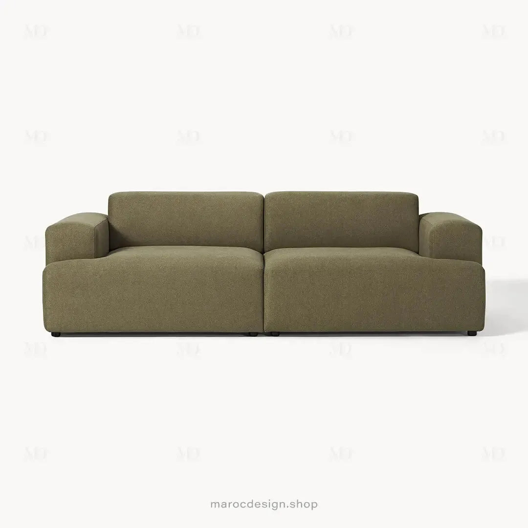 MELVANA Canapé 2 Places Large Vert Solitaire – Confort Nature & Design Haut de Gamme | Maroc Design-canapé, fauteil, Pouf, Meridienne-Maroc Design-Maroc Design