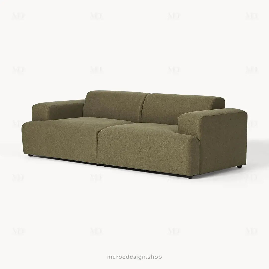 MELVANA Canapé 2 Places Large Vert Solitaire – Confort Nature & Design Haut de Gamme | Maroc Design-canapé, fauteil, Pouf, Meridienne-Maroc Design-Maroc Design