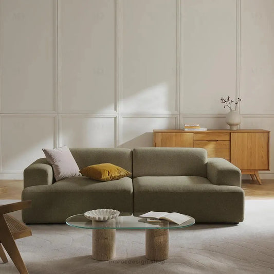 MELVANA Canapé 2 Places Large Vert Solitaire – Confort Nature & Design Haut de Gamme | Maroc Design-canapé, fauteil, Pouf, Meridienne-Maroc Design-Maroc Design