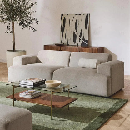MELVANA – Canapé 2 Places (S) Beige-canapé, fauteil, Pouf, Meridienne-Maroc Design-Maroc Design