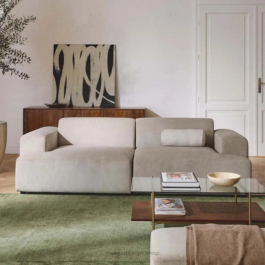 MELVANA – Canapé 2 Places (S) Beige-canapé, fauteil, Pouf, Meridienne-Maroc Design-Maroc Design