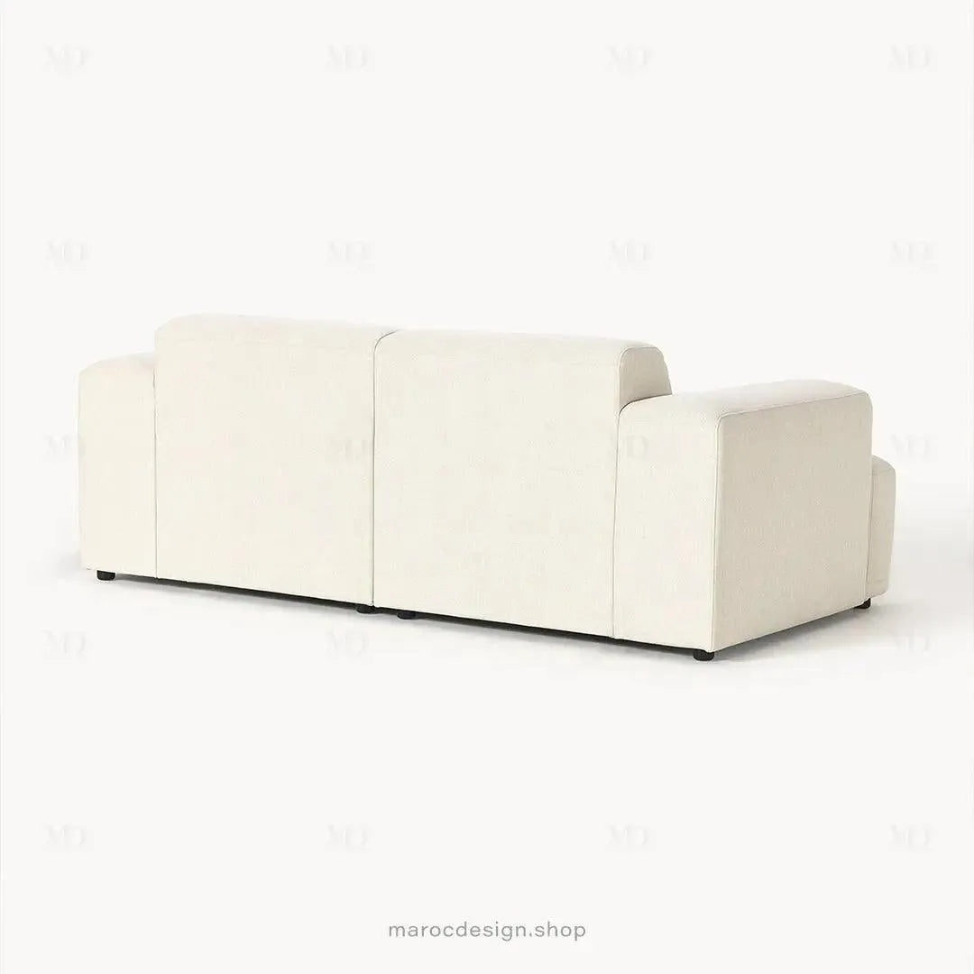 MELVANA – Canapé 2 Places (S) Blanc Cassé-canapé, fauteil, Pouf, Meridienne-Maroc Design-Maroc Design