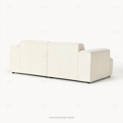 MELVANA – Canapé 2 Places (S) Blanc Cassé-canapé, fauteil, Pouf, Meridienne-Maroc Design-Maroc Design