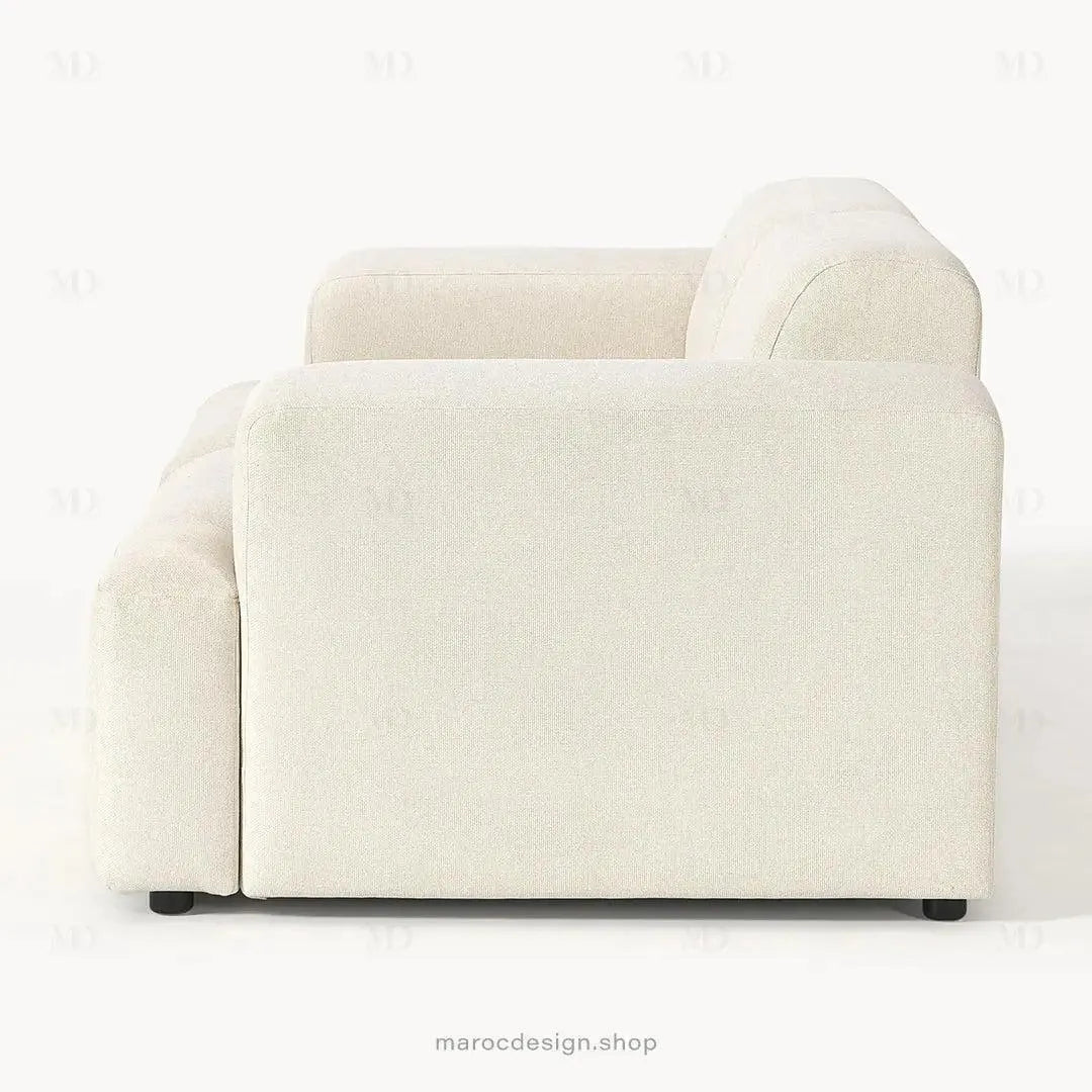 MELVANA – Canapé 2 Places (S) Blanc Cassé-canapé, fauteil, Pouf, Meridienne-Maroc Design-Maroc Design