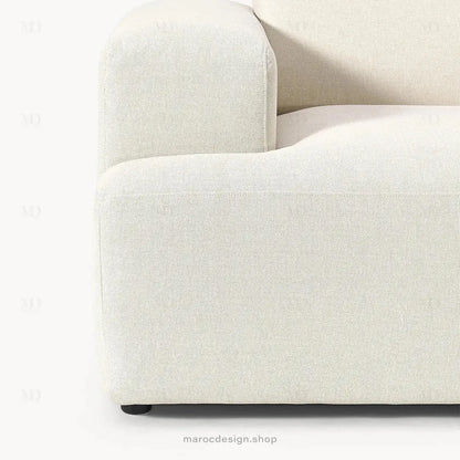 MELVANA – Canapé 2 Places (S) Blanc Cassé-canapé, fauteil, Pouf, Meridienne-Maroc Design-Maroc Design
