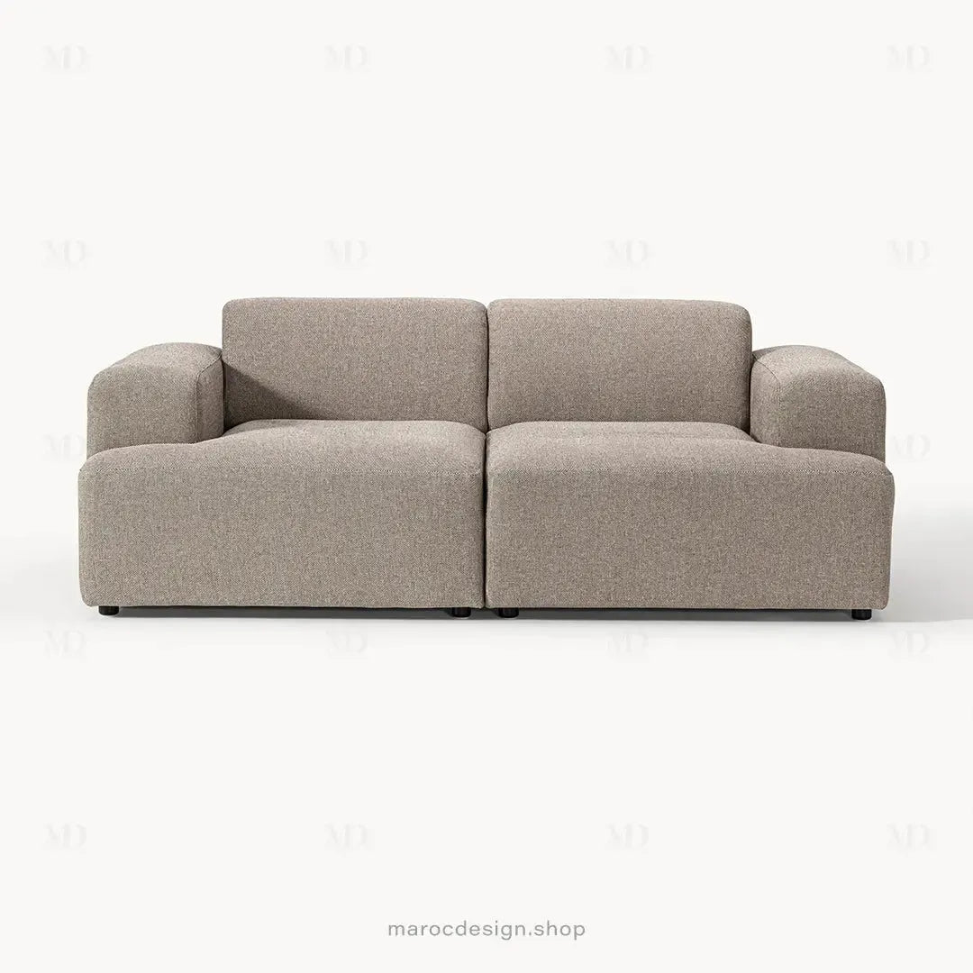 MELVANA – Canapé 2 Places (S) Grège-canapé, fauteil, Pouf, Meridienne-Maroc Design-Maroc Design