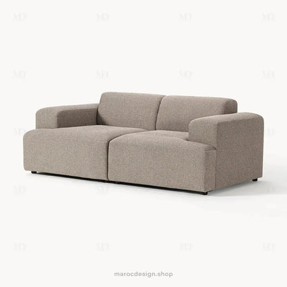 MELVANA – Canapé 2 Places (S) Grège-canapé, fauteil, Pouf, Meridienne-Maroc Design-Maroc Design