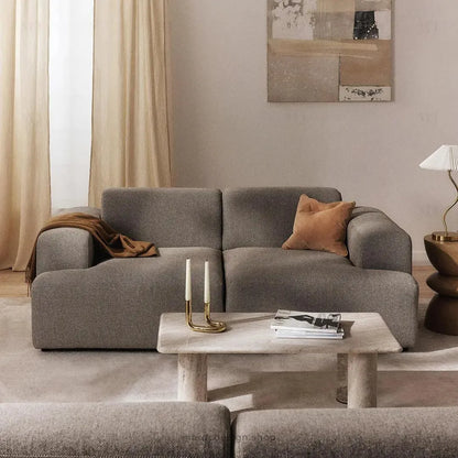 MELVANA – Canapé 2 Places (S) Grège-canapé, fauteil, Pouf, Meridienne-Maroc Design-Maroc Design