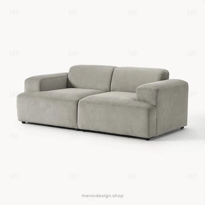 MELVANA – Canapé 2 Places (S) Gris Clair-canapé, fauteil, Pouf, Meridienne-Maroc Design-Maroc Design