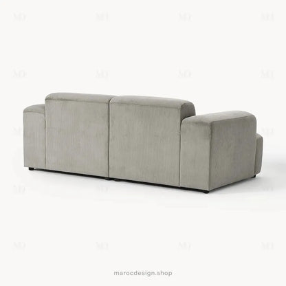 MELVANA – Canapé 2 Places (S) Gris Clair-canapé, fauteil, Pouf, Meridienne-Maroc Design-Maroc Design