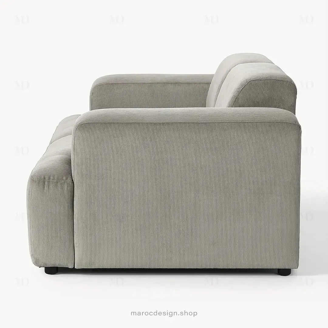 MELVANA – Canapé 2 Places (S) Gris Clair-canapé, fauteil, Pouf, Meridienne-Maroc Design-Maroc Design
