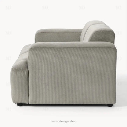 MELVANA – Canapé 2 Places (S) Gris Clair-canapé, fauteil, Pouf, Meridienne-Maroc Design-Maroc Design