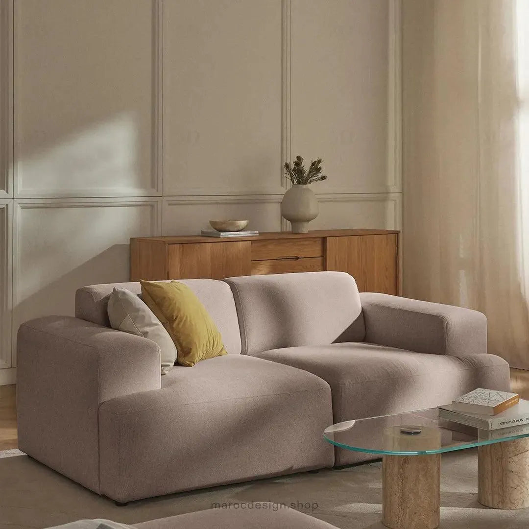MELVANA – Canapé 2 Places (S) Taupe-canapé, fauteil, Pouf, Meridienne-Maroc Design-Maroc Design