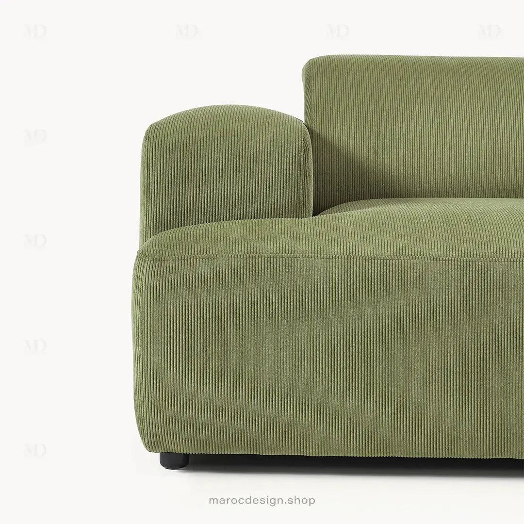 MELVANA – Canapé 2 Places (S) Vert Olive-canapé, fauteil, Pouf, Meridienne-Maroc Design-Maroc Design