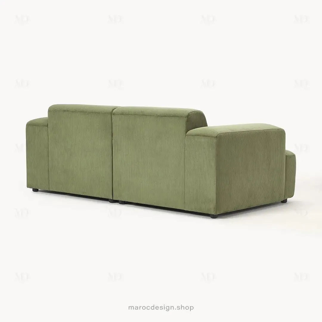 MELVANA – Canapé 2 Places (S) Vert Olive-canapé, fauteil, Pouf, Meridienne-Maroc Design-Maroc Design