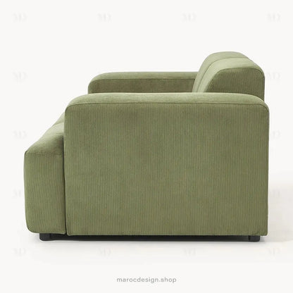 MELVANA – Canapé 2 Places (S) Vert Olive-canapé, fauteil, Pouf, Meridienne-Maroc Design-Maroc Design