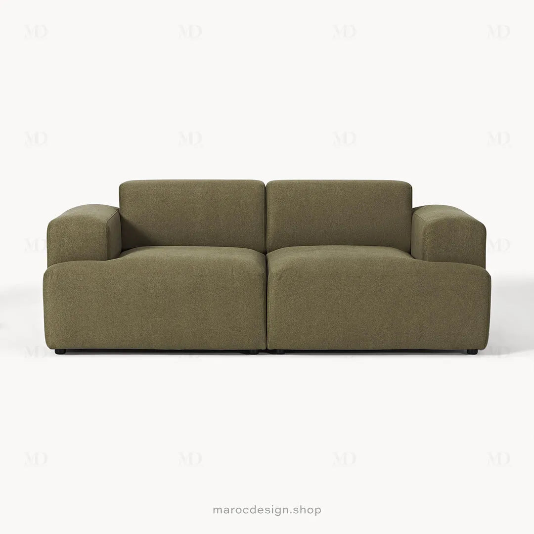 MELVANA – Canapé 2 Places (S) Vert Solitaire-canapé, fauteil, Pouf, Meridienne-Maroc Design-Maroc Design