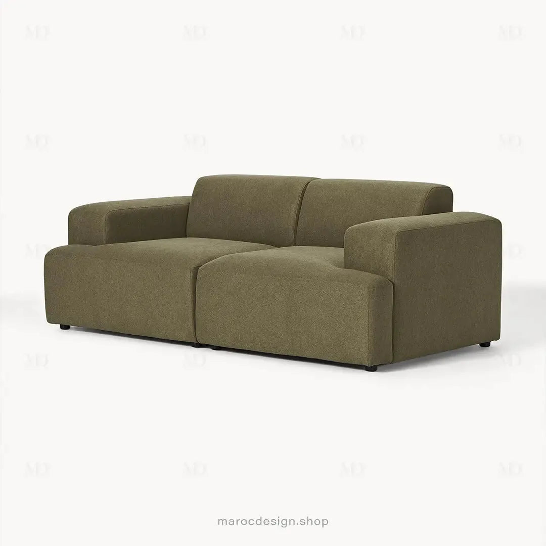 MELVANA – Canapé 2 Places (S) Vert Solitaire-canapé, fauteil, Pouf, Meridienne-Maroc Design-Maroc Design
