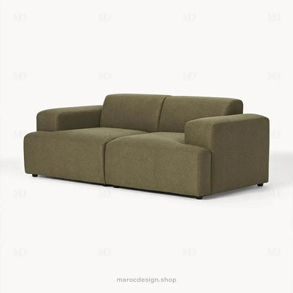 MELVANA – Canapé 2 Places (S) Vert Solitaire-canapé, fauteil, Pouf, Meridienne-Maroc Design-Maroc Design