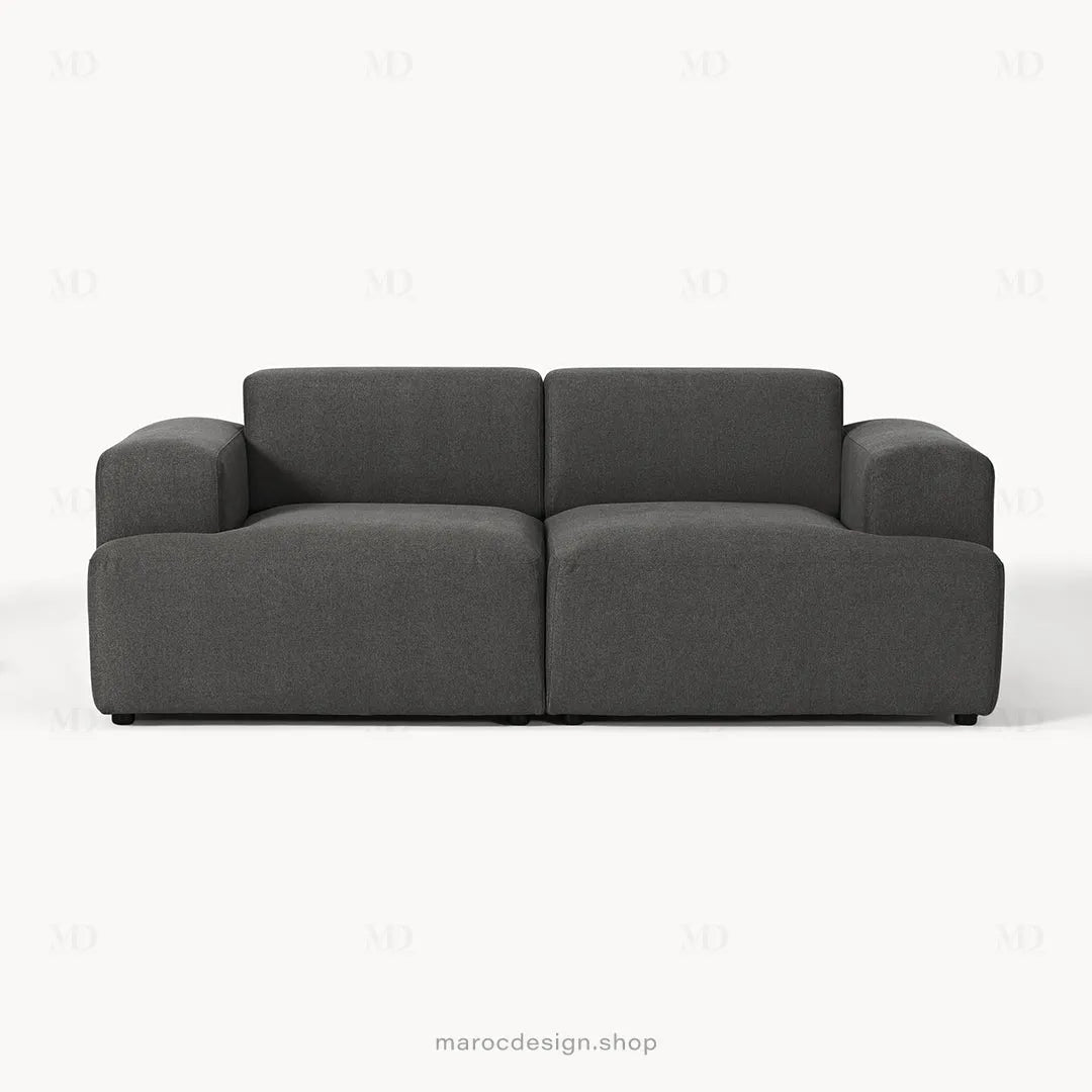 MELVANA – Canapé Large 2 Places (S) Gris Anthracite-canapé, fauteil, Pouf, Meridienne-Maroc Design-Maroc Design