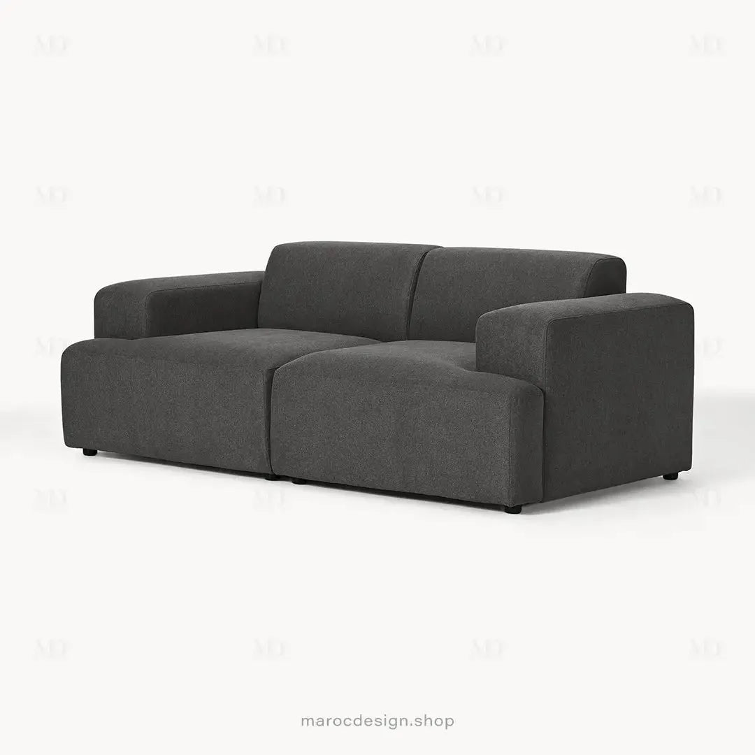 MELVANA – Canapé Large 2 Places (S) Gris Anthracite-canapé, fauteil, Pouf, Meridienne-Maroc Design-Maroc Design