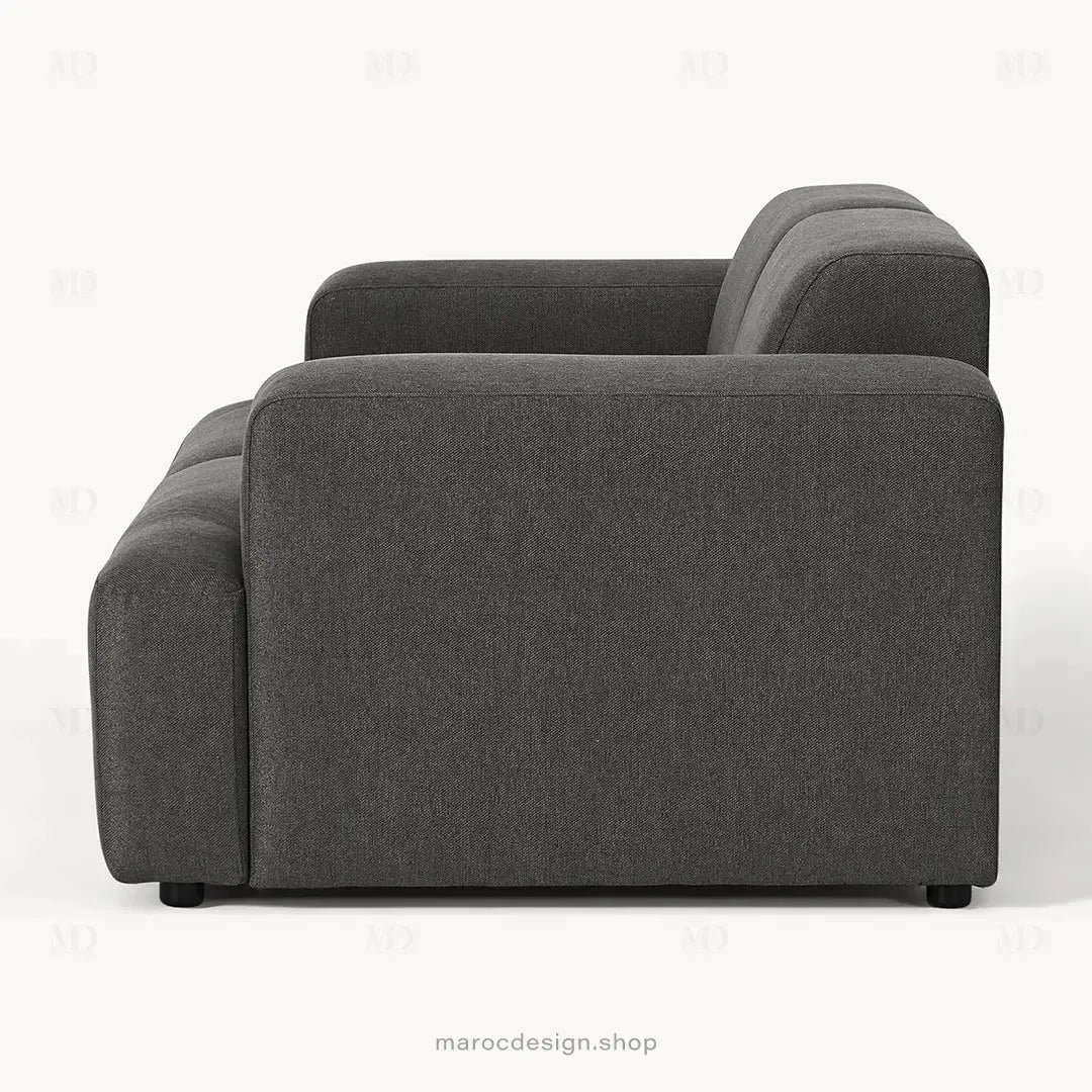 MELVANA – Canapé Large 2 Places (S) Gris Anthracite-canapé, fauteil, Pouf, Meridienne-Maroc Design-Maroc Design