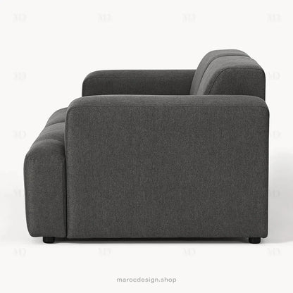 MELVANA – Canapé Large 2 Places (S) Gris Anthracite-canapé, fauteil, Pouf, Meridienne-Maroc Design-Maroc Design