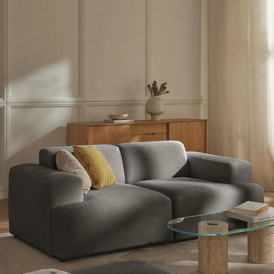 MELVANA – Canapé Large 2 Places (S) Gris Anthracite-canapé, fauteil, Pouf, Meridienne-Maroc Design-Maroc Design