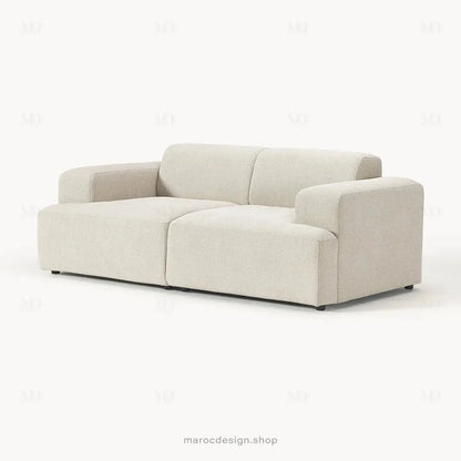 MELVANA – Canapé (S) 2 Places Beige-canapé, fauteil, Pouf, Meridienne-Maroc Design-Maroc Design