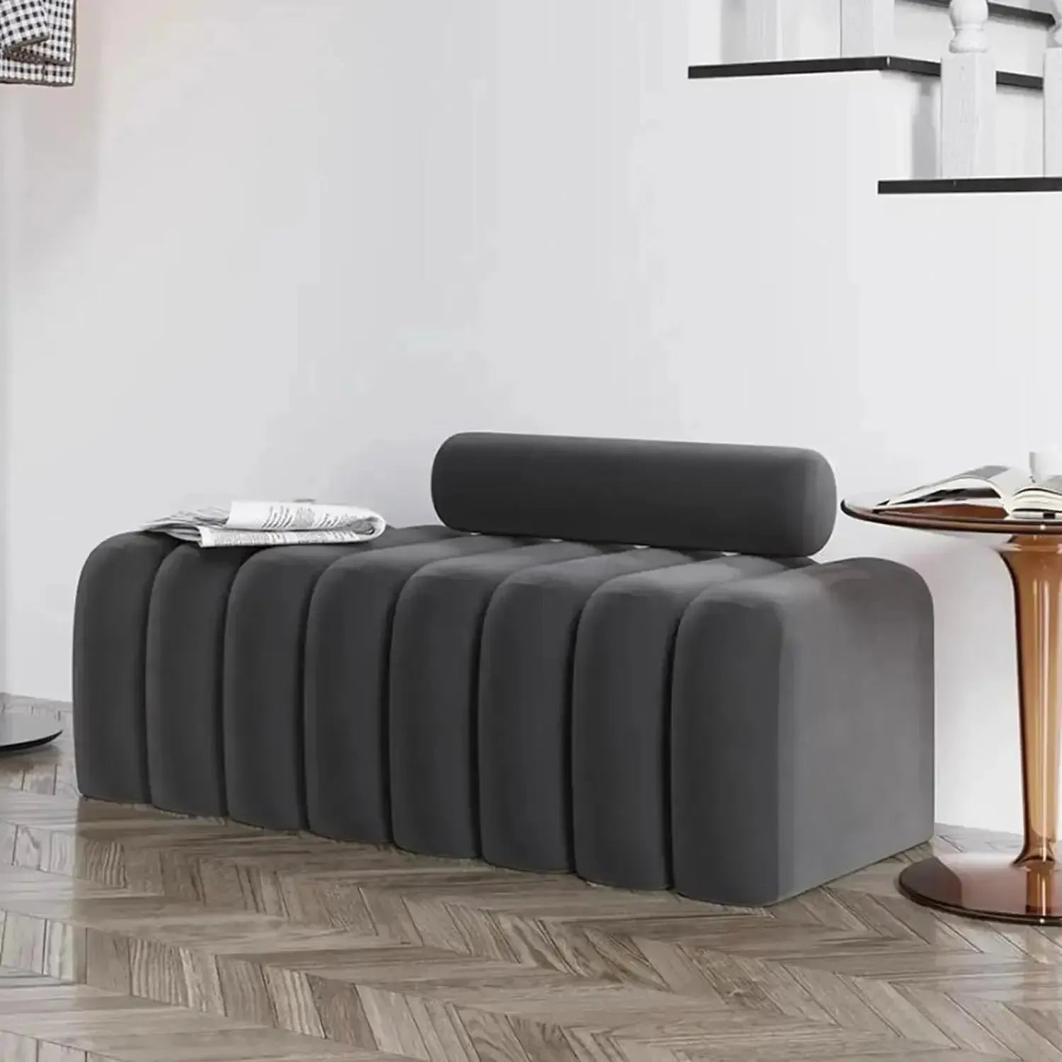MODENA Banc Canapé / Découvrez le Charme et le Confort / By Maroc Design-Maroc Design-Gris-120x45x60cm-Maroc Design