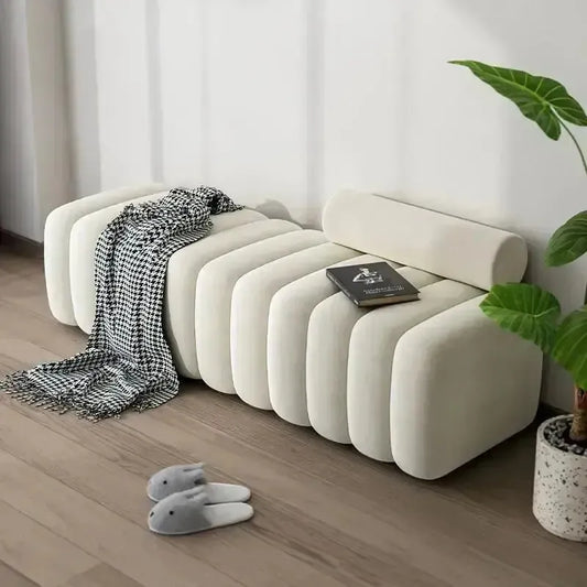 MODENA Banc Canapé / Découvrez le Charme et le Confort / By Maroc Design-Maroc Design-Noir & Blanc-120x45x60cm-Maroc Design