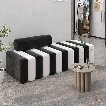 MODENA Banc Canapé / Découvrez le Charme et le Confort / By Maroc Design-Maroc Design-Noir & Blanc-180x45x60cm-Maroc Design
