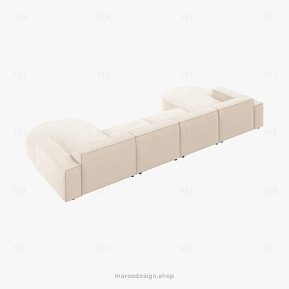 JODIE -6- places (U) _ Beige Canapé - modulaire, Salon Séjour