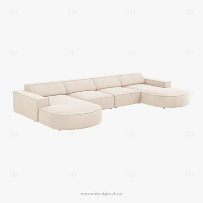 JODIE -6- places (U) _ Beige Canapé - modulaire, Salon Séjour